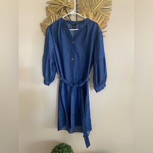 Robert Louis Blue Long Sleeve Dress